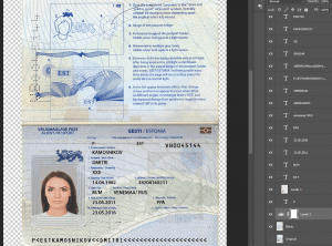 دانلود فایل لایه باز پاسپورت استونی