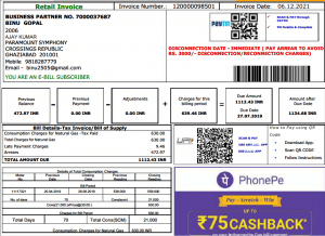 دانلود قبض گاز قابل ویرایش هند