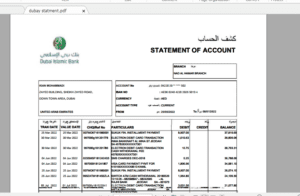 بانک استیتمنت امارات