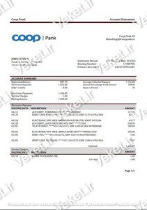 دانلود صورت حساب بانک Coop Pank استونی