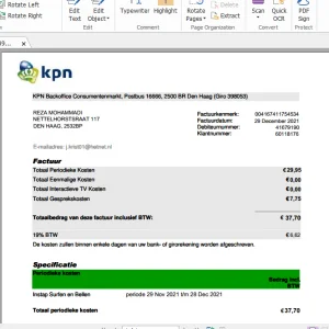 دانلود قبض اینترنت هلند