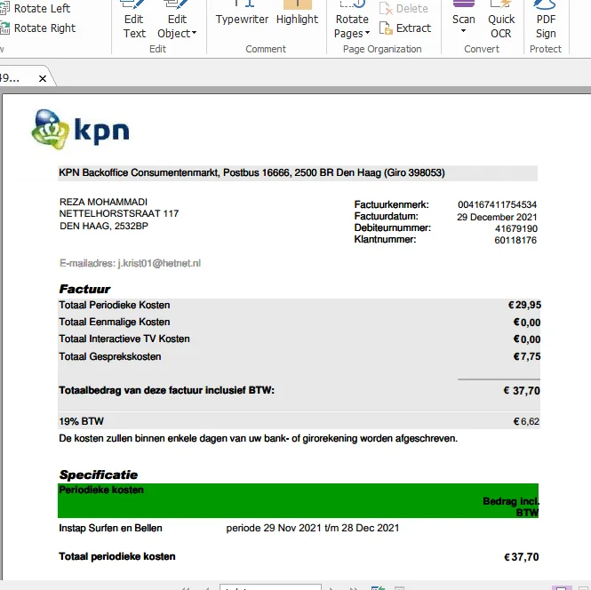 دانلود قبض اینترنت هلند