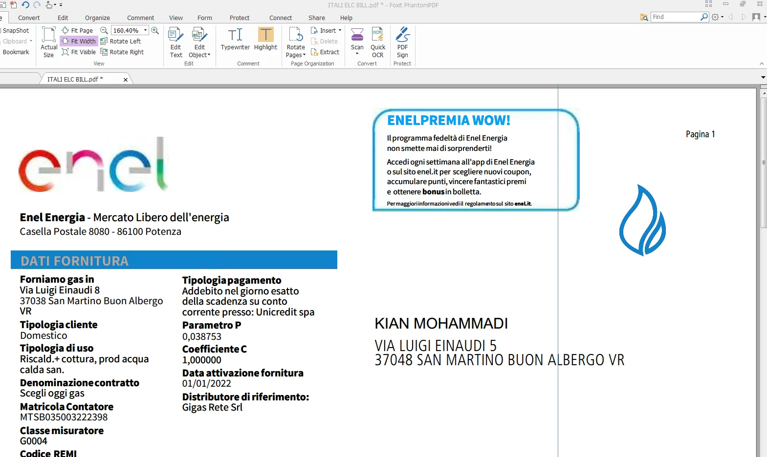 دانلود قبض برق و گاز ایتالیا