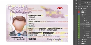 دانلود فایل لایه باز آیدی کارت گرجستان