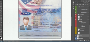 دانلود فایل لایه باز پاسپورت آمریکا