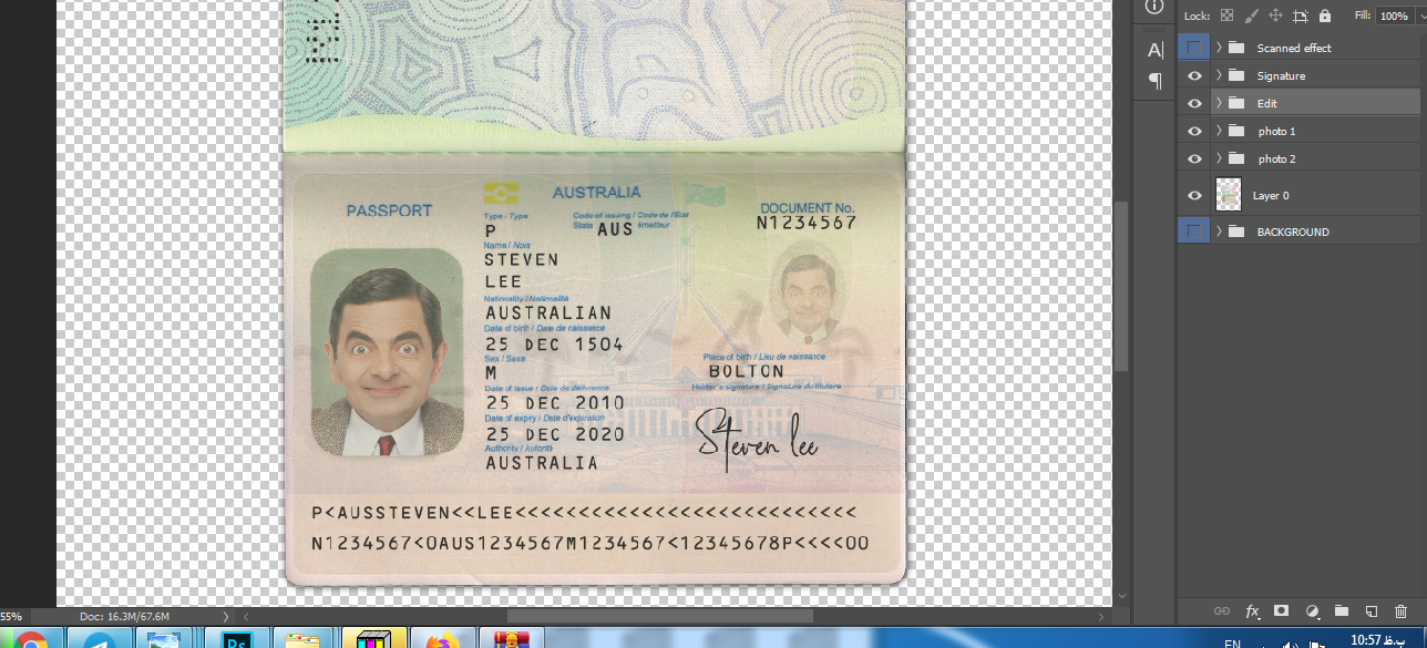 دانلود فایل لایه باز پاسپورت جدید استرالیا