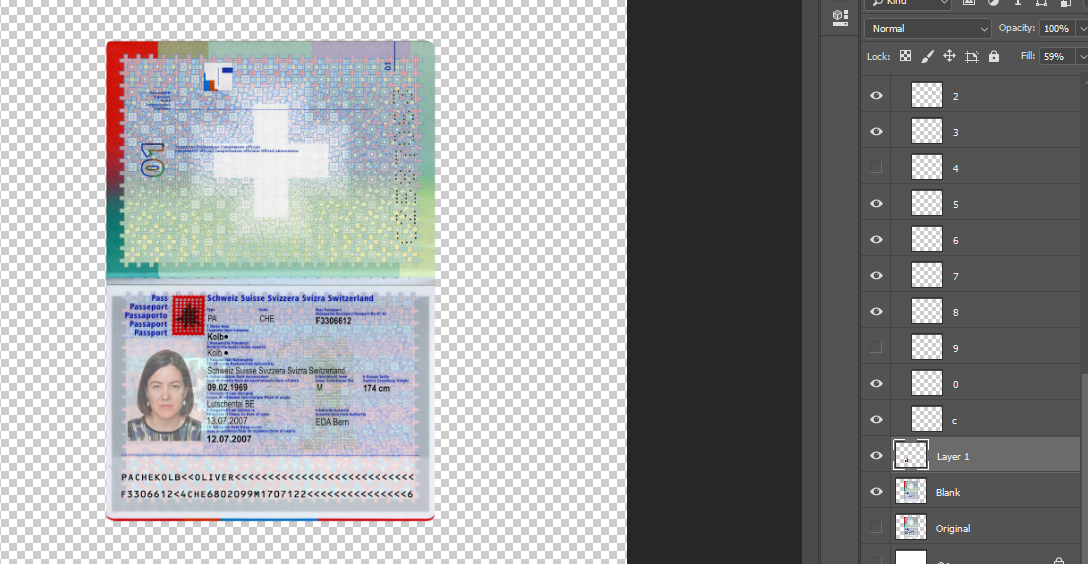 دانلود فایل لایه باز پاسپورت سوئیس