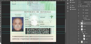دانلود فایل لایه باز پاسپورت هندوراس