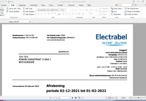 دانلود قبض برق بلژیک