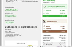 دانلود قبض آب و برق دبی