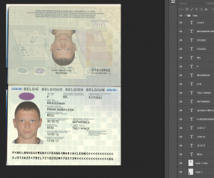 دانلود فایل لایه باز پاسپورت بلژیک