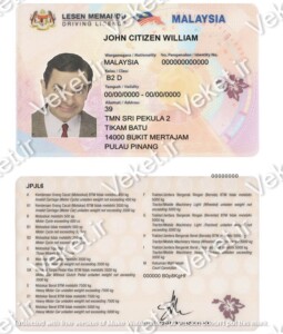 فایل لایه باز گواهینامه رانندگی مالزی