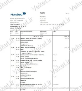 دانلود صورت حساب بانکی فنلاند