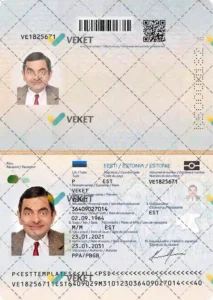 دانلود فایل لایه باز پاسپورت جدید استونی